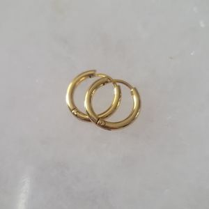 Gold Stainless Steel Hoops